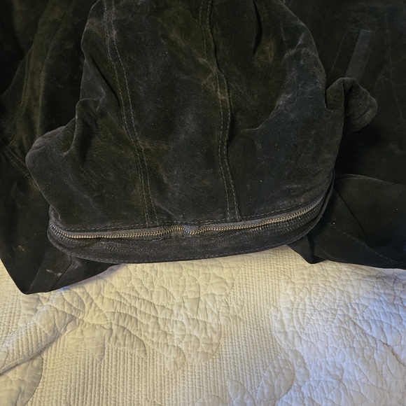 Saxony Collection - Men's  Black Heavyweight Long Leather Jacket Size M - Picture 15 of 16